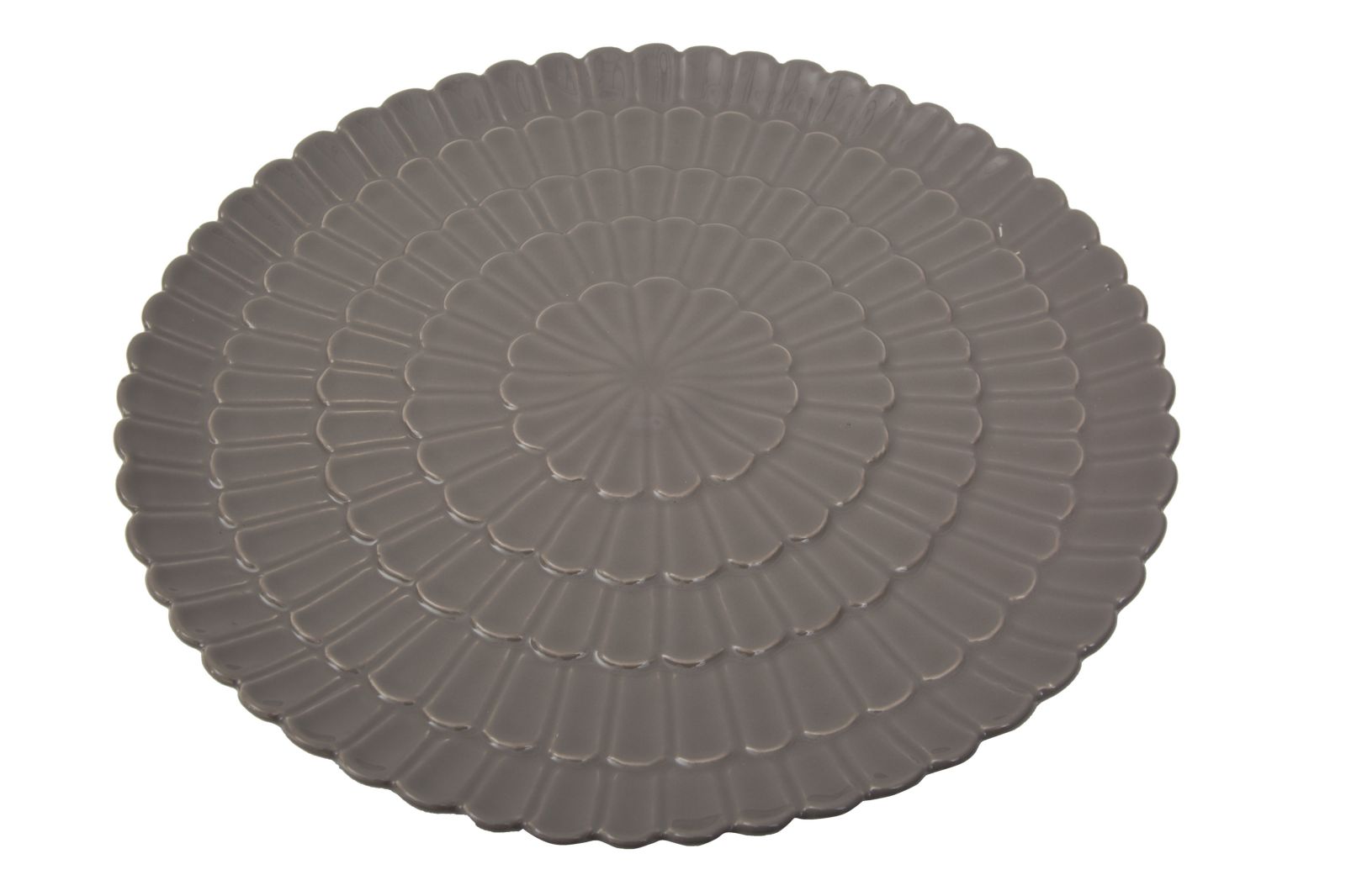 Piatto Porcellana Flower Giallo ﾘ Cm 33X2.5 