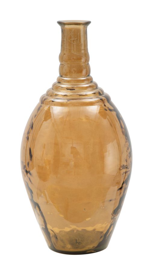Vaso in vetro su radice 4 cm x altezza 25 cm in vetro riciclato e