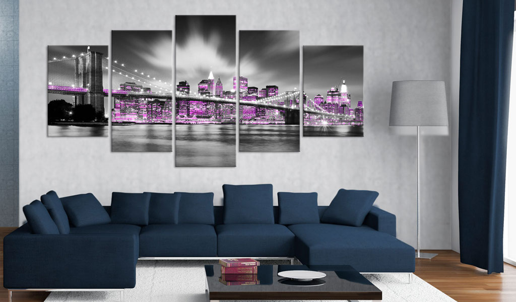 Quadro - New York color ametista, 100x50