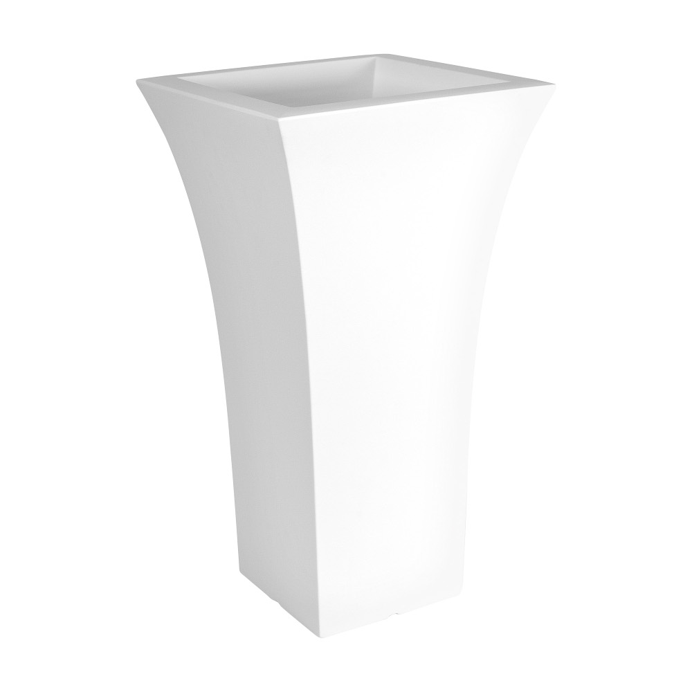 Farmet Patio Vaso Quadrato Cm 85 H. Bianco 48x48x85