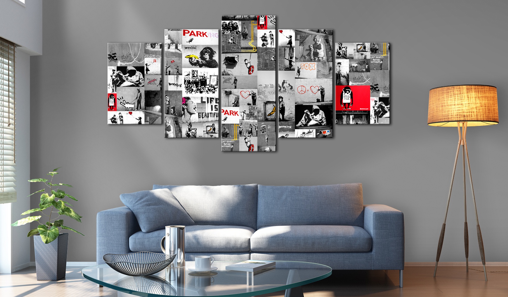 Quadro - Street Art: Banksy IV, 200x100