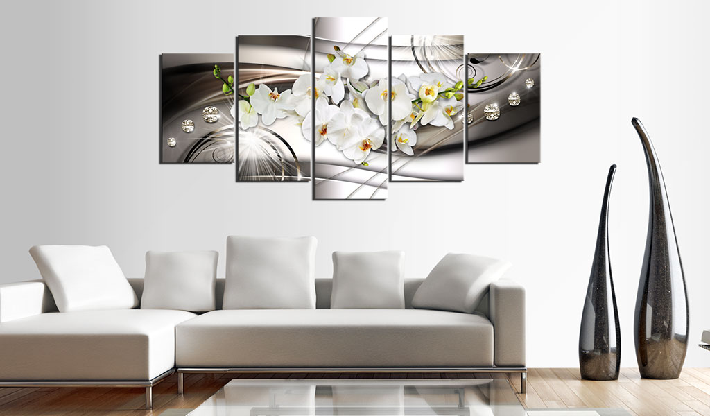 Quadro - Orchidea con diamanti, 200x100