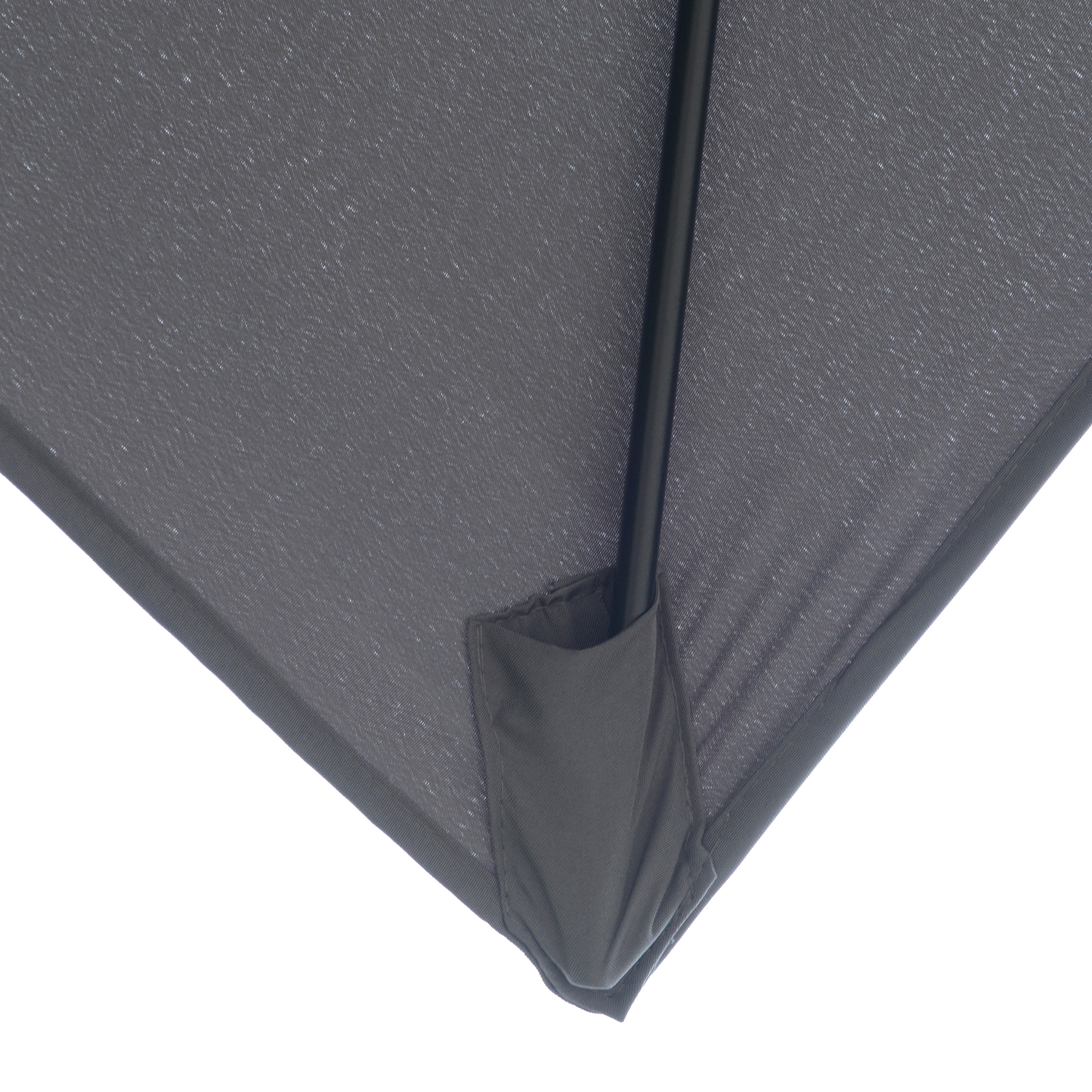 Outsunny Rectangular Garden Parasol, 2 x 3(m), Outdoor Sun Shade Umbrella with Crank and Tilt Function, Aluminium Pole, Dark Grey