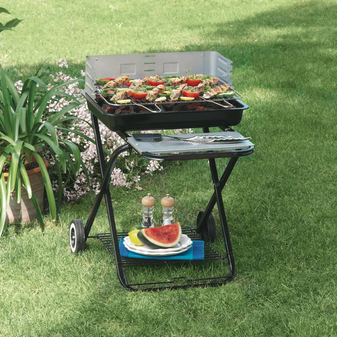 Barbecue a carbonella CLIC CLAC in acciaio, pieghevole - Immagine 3