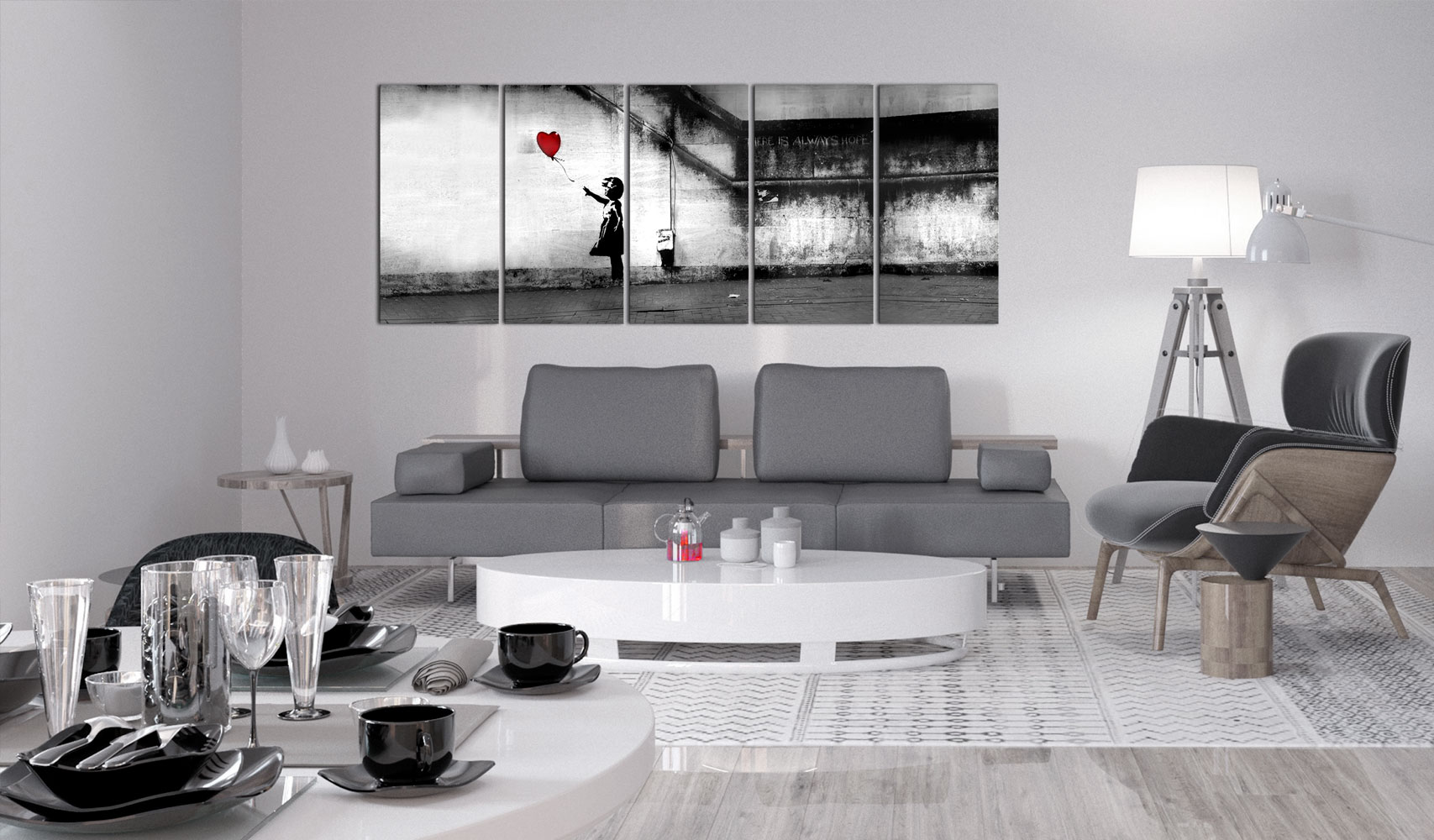 Quadro - Banksy: Runaway Balloon, 200x80