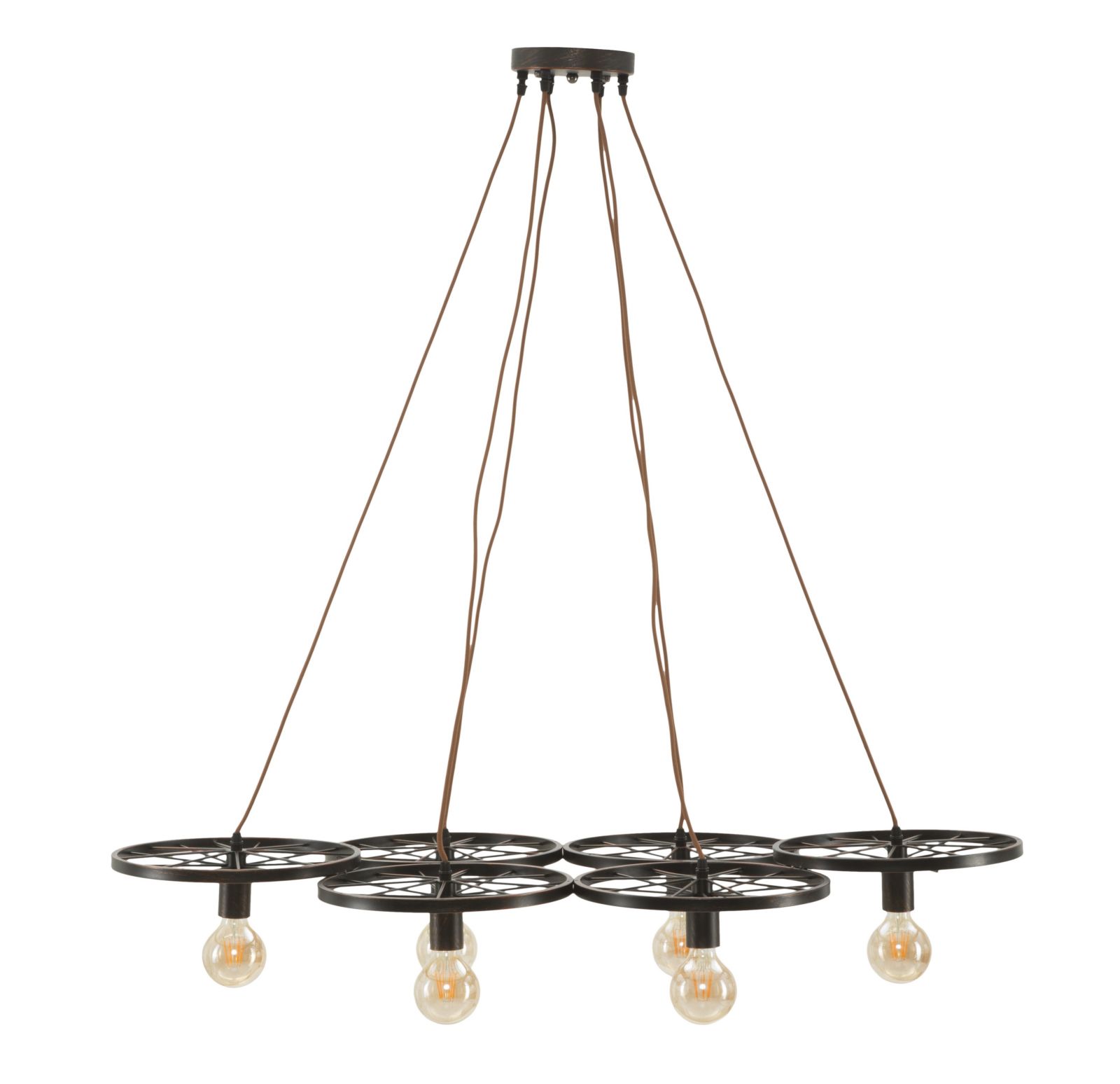 Mauro Ferretti Lampadario Indust Circle 6 Luci Cm 110X60X6
