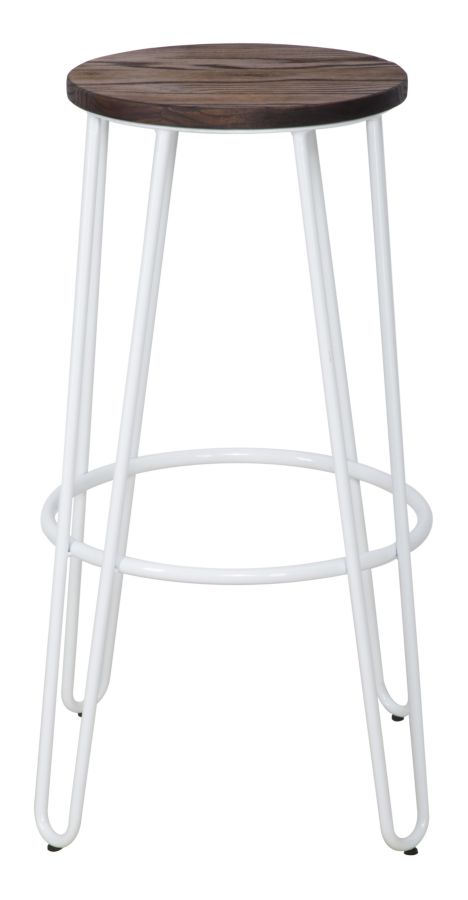 Sgabello Detroit Simple Set 2 Pz  Bianco Cm ﾘ 39X76 