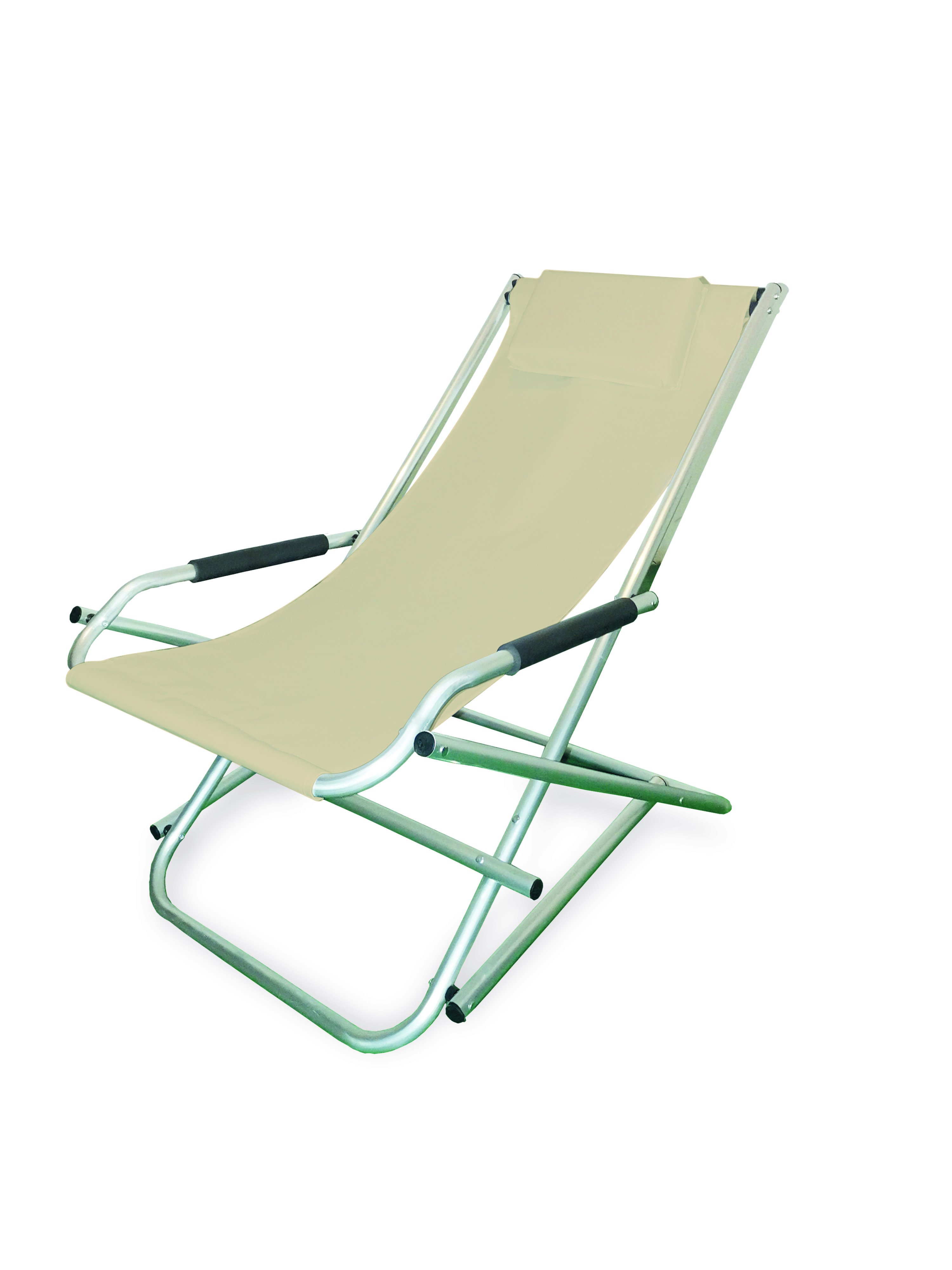 Sdraio Elba Basculante In Alluminio E Pvc 600D Colore Beige