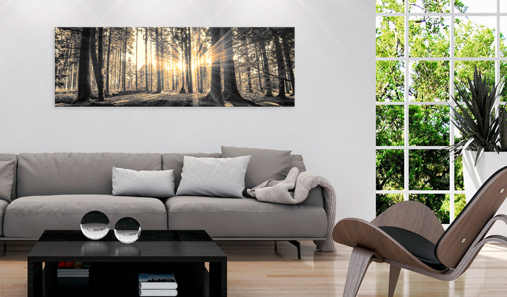Quadro - Il sole del bosco, 150x50