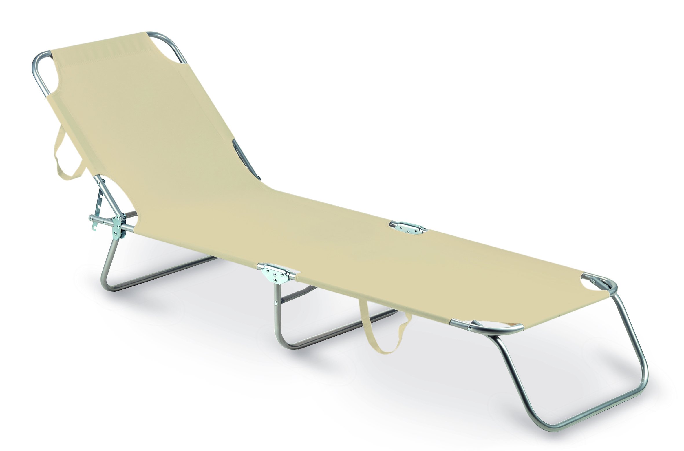 Lettino Pieghevole Maiorca In Acciaio E Pvc 600D Colore Beige