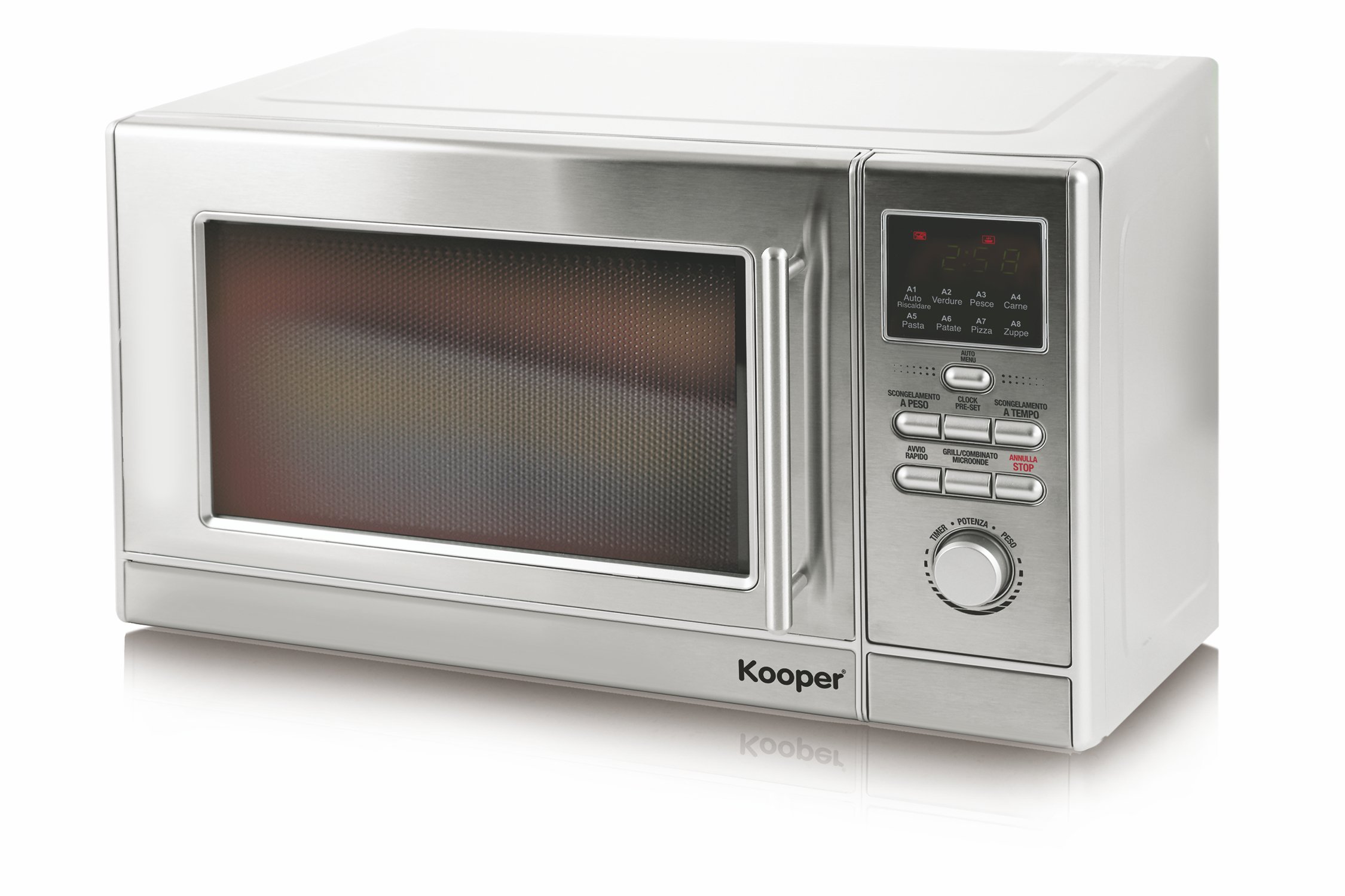 Kooper Forno A Microonde Digitale + Grill 26Lt 1000W S.S. | Aosom.it