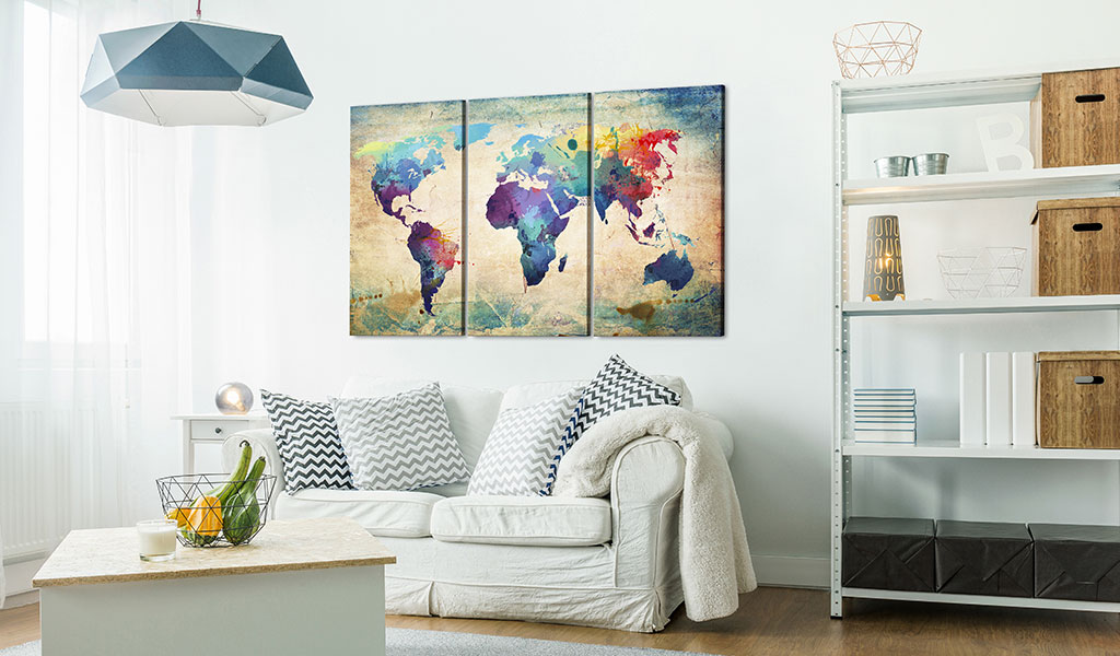 Quadro - Mappa iridata: trittico, 90x60