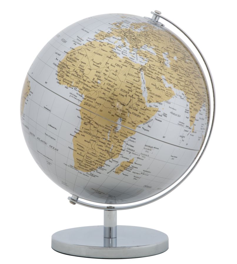 Mappamondo Silver New Cm ﾘ 25X34