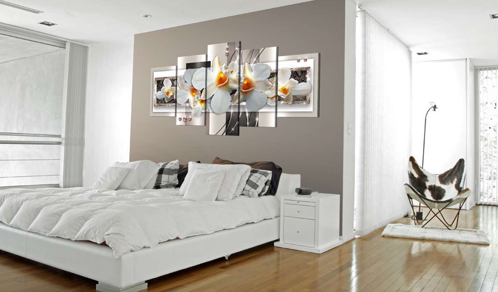 Quadro - Discrezione bianca, 100x50