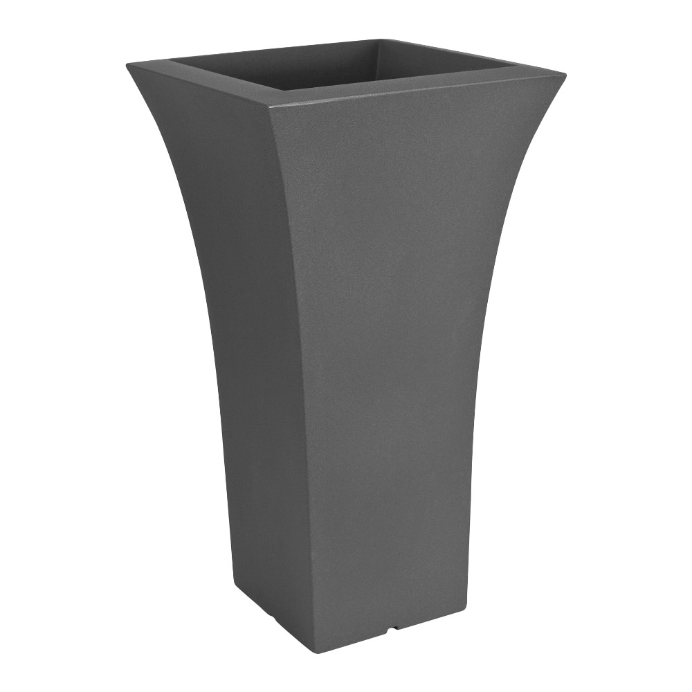 Farmet Patio Vaso Quadrato Cm85 H. Grigio Scuro 48x48x85