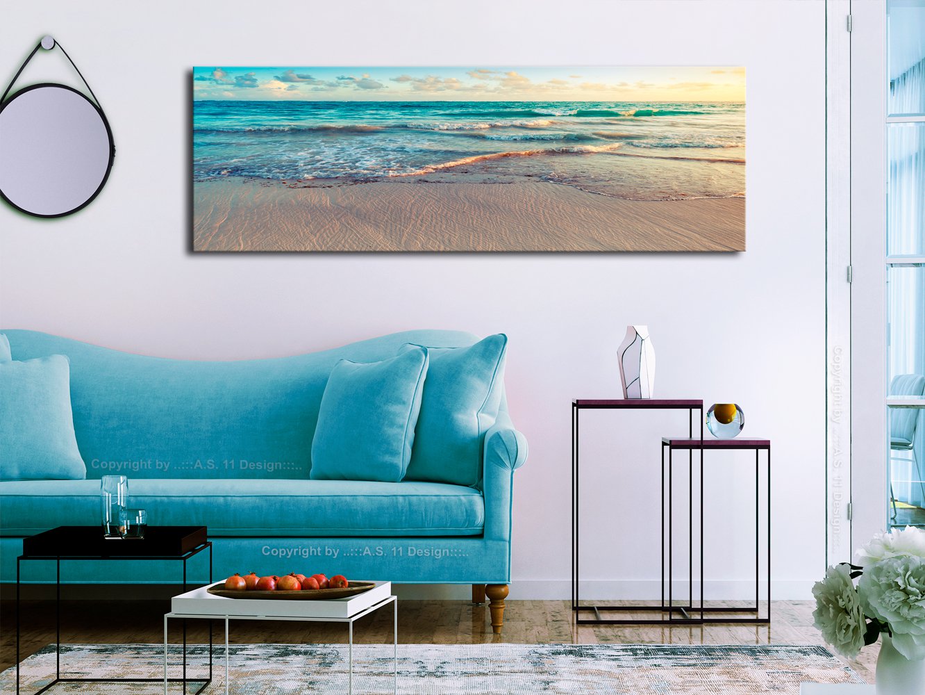 Quadro - Beach in Punta Cana Narrow, 135x45