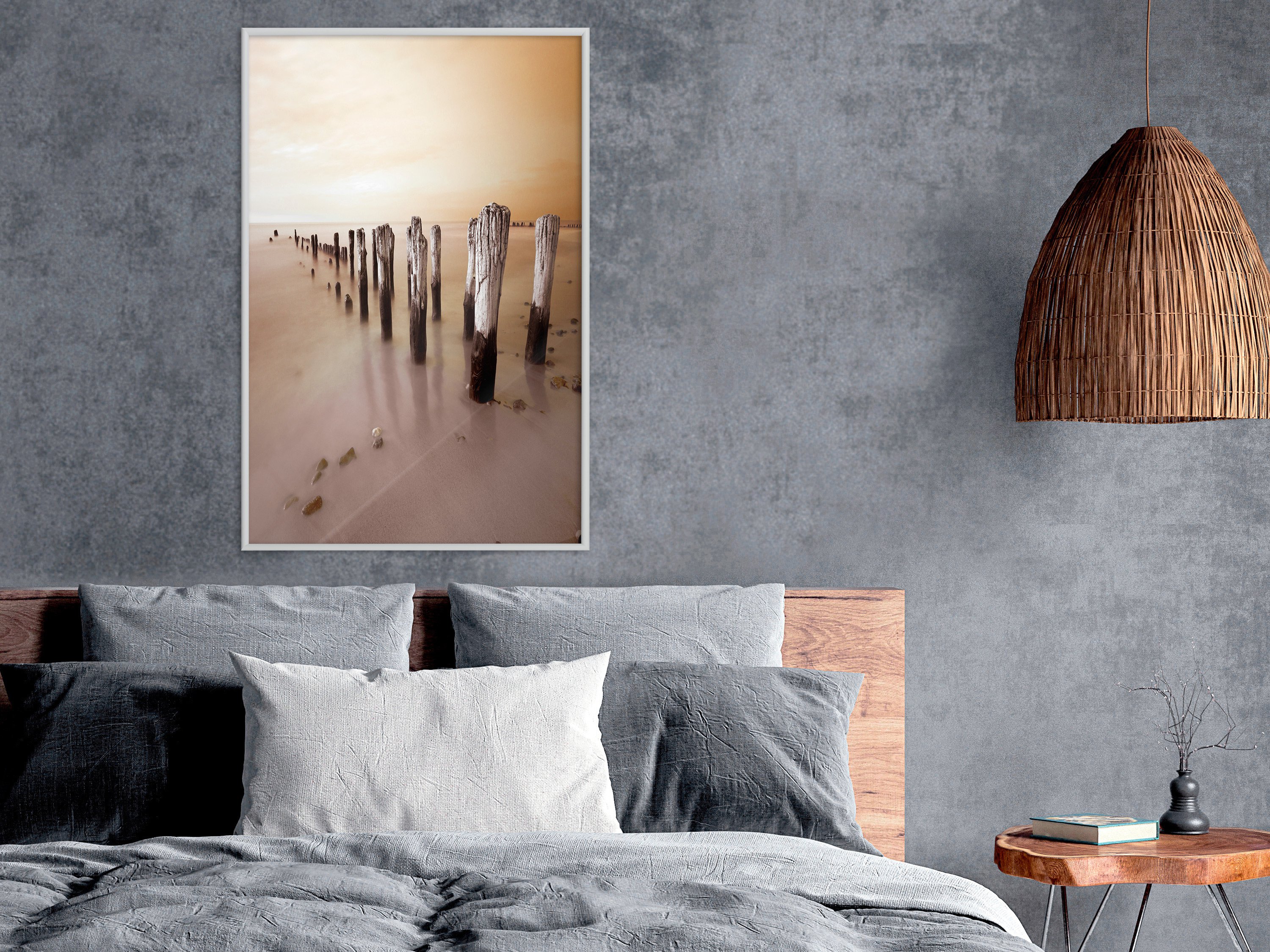 Poster - Breakwater in Sepia, 40x60