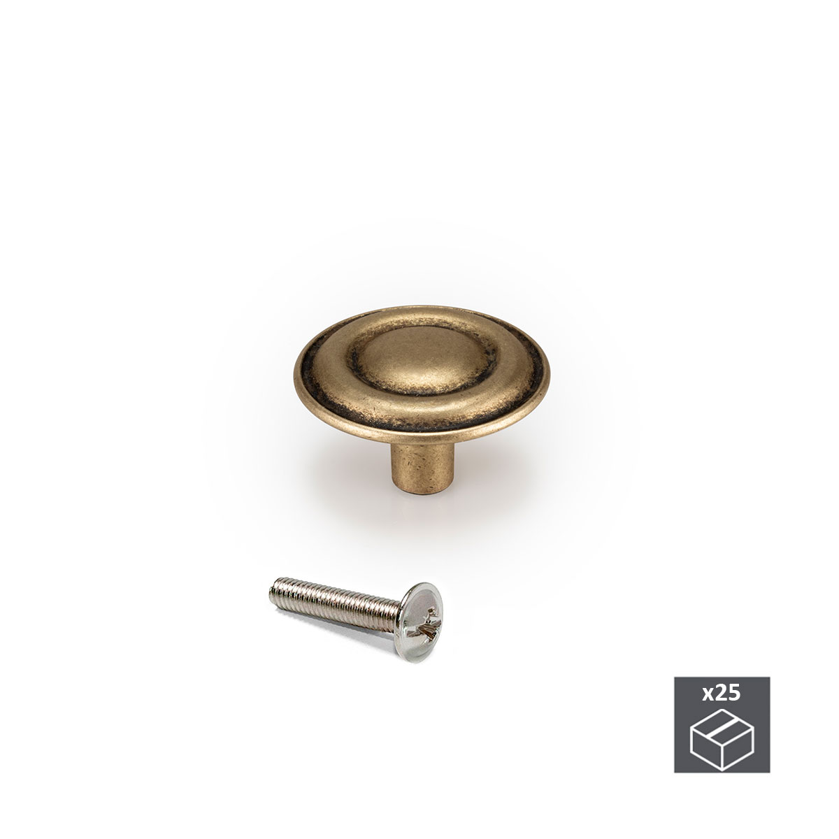 Emuca Pomolo per mobile, Zama, Oro antico, 25 u.