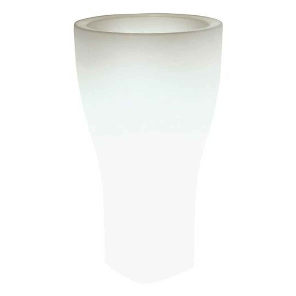 Farmet Domus Vaso Rotondo 85 Cm Bianco Perla Illuminato ø 48 h 85