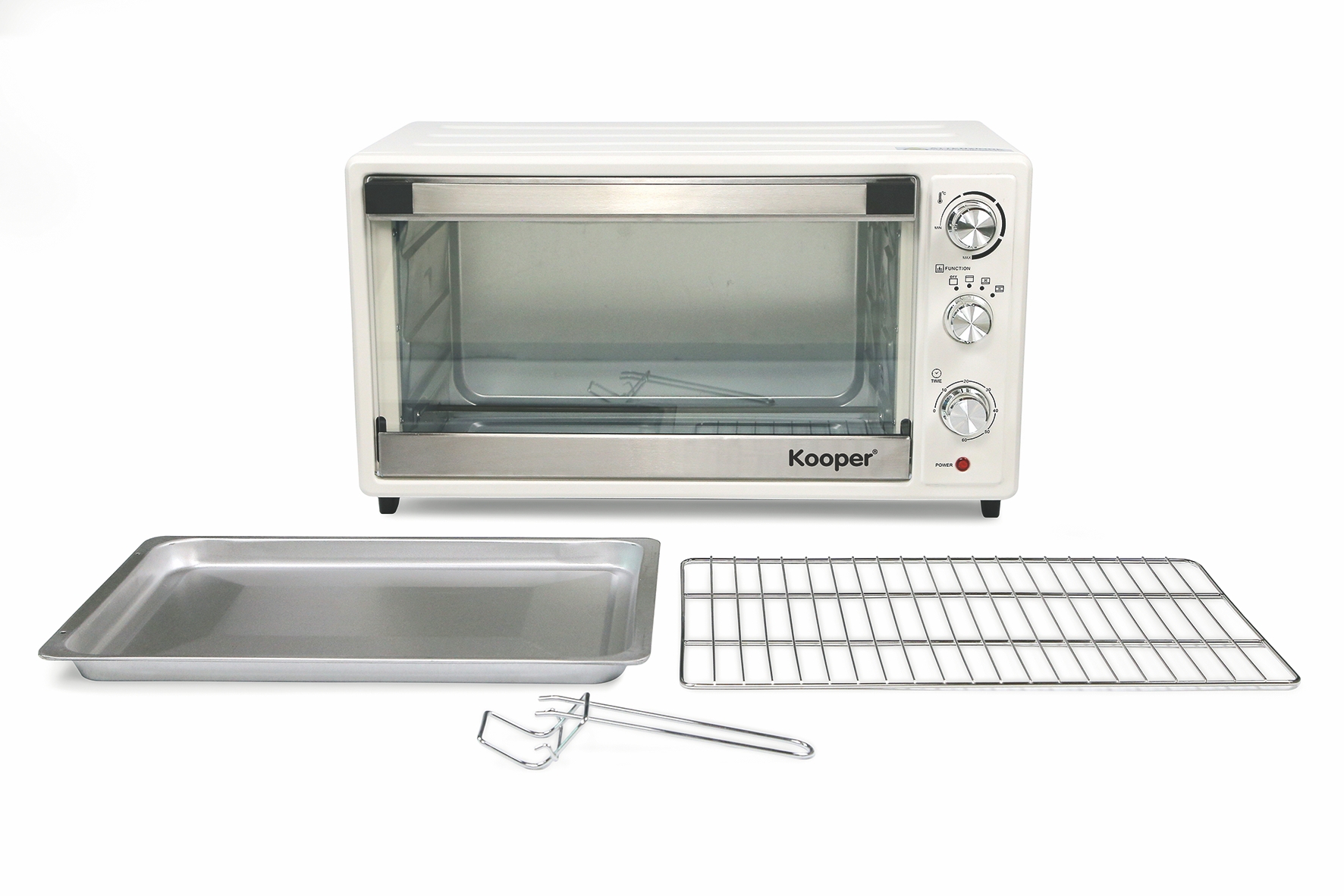 Kooper Forno 55 Lt Bianco 2000 W Ventilato Con Luce | Aosom.it