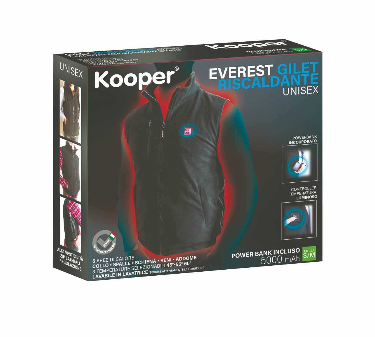 Gilet da Uomo riscaldato Gilet Leggero Scaldamuscoli con Riscaldamento