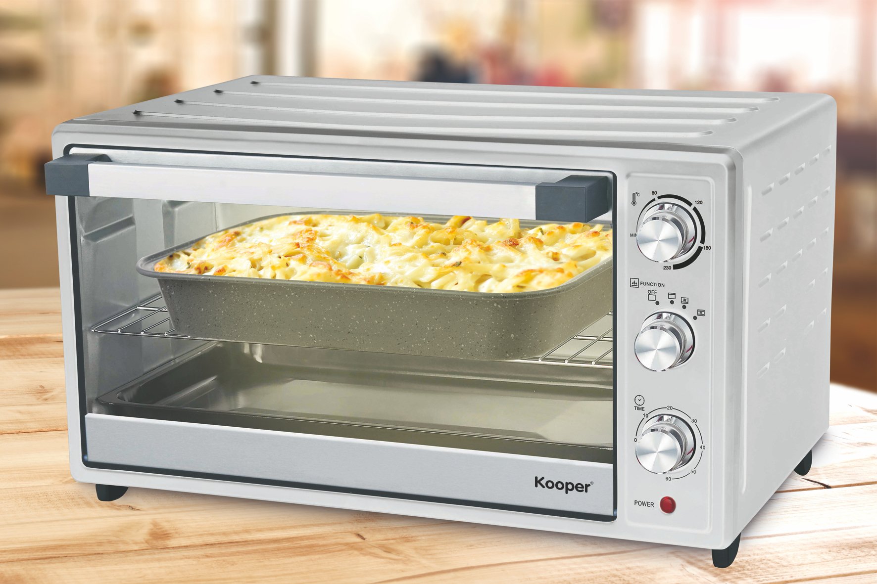 Kooper Forno 55 Lt Bianco 2000 W Ventilato Con Luce | Aosom.it