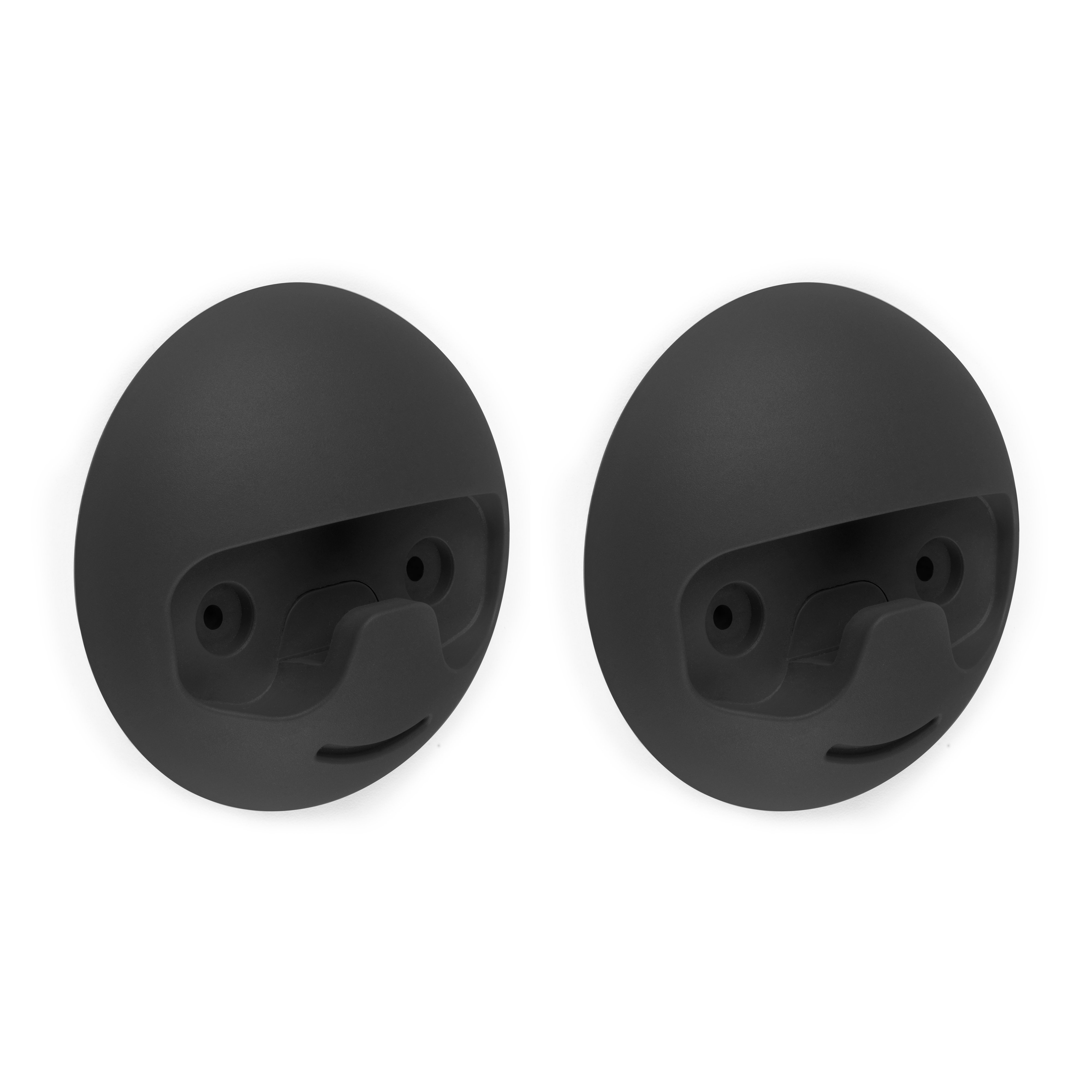 Emuca Appendiabiti da parete Napier, Verniciato nero, Tecnoplastica