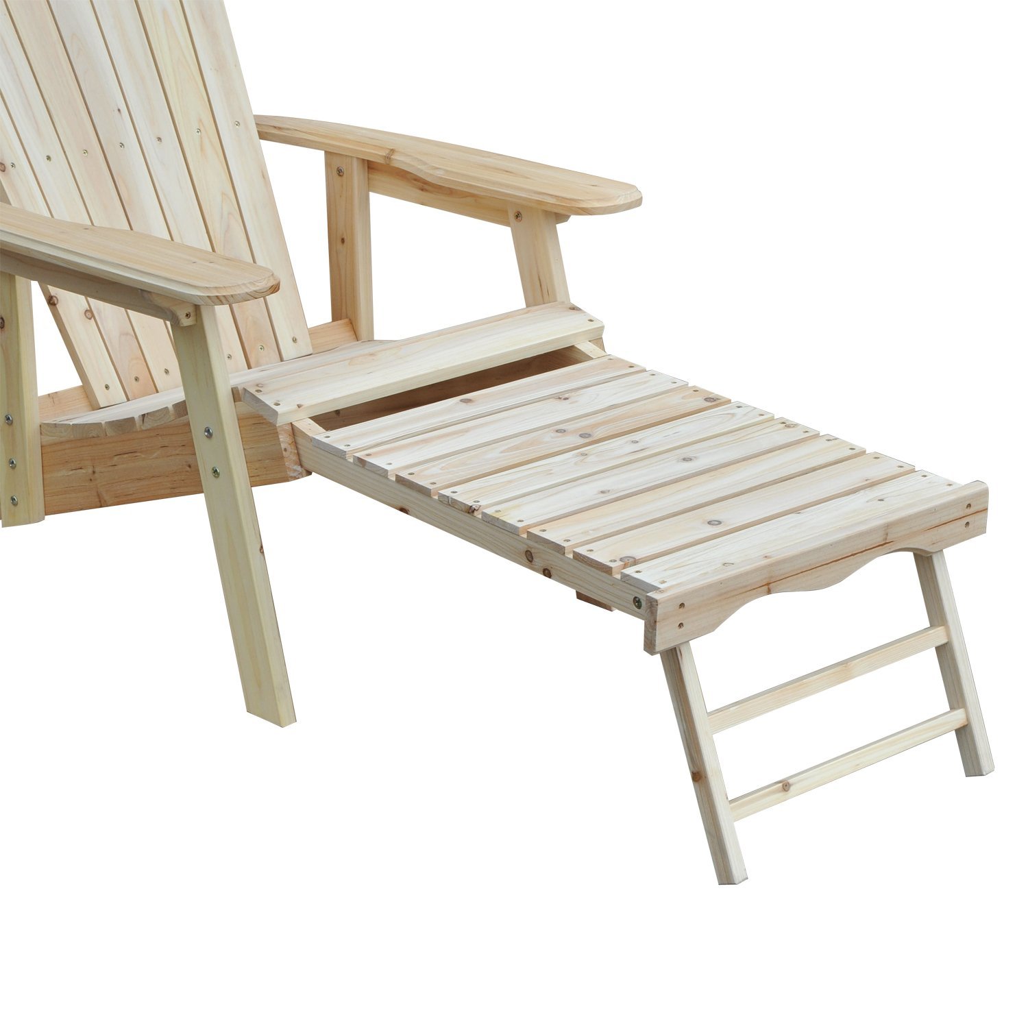 Grigio Lettino Prendisole COSTWAY Adirondack Chair Sedia a Sdraio da Spiaggia Poltrona Giardino