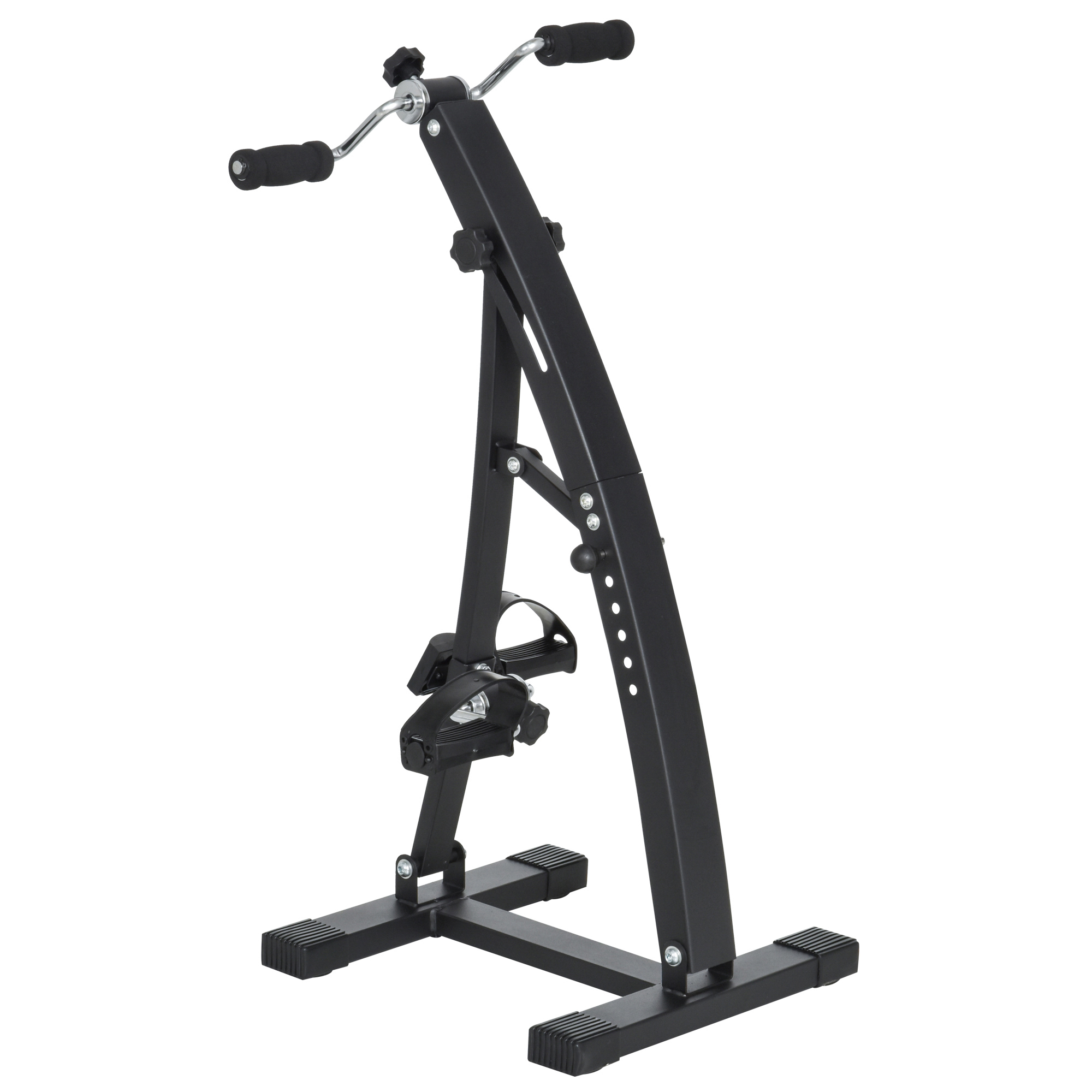 HOMCOM Cyclette Fitness in Acciaio con Schermo a LED, Altezza e Resistenza Regolabile, Nero, 41x50x96cm Aosom.it