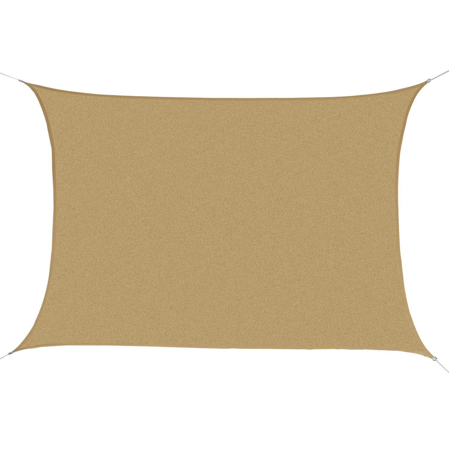 OutsunnyTende da Sole per esterni Tenda a Vela rettangolare Parasole Protezione Raggi UV in PE 4x6m, Sabbia Aosom.it
