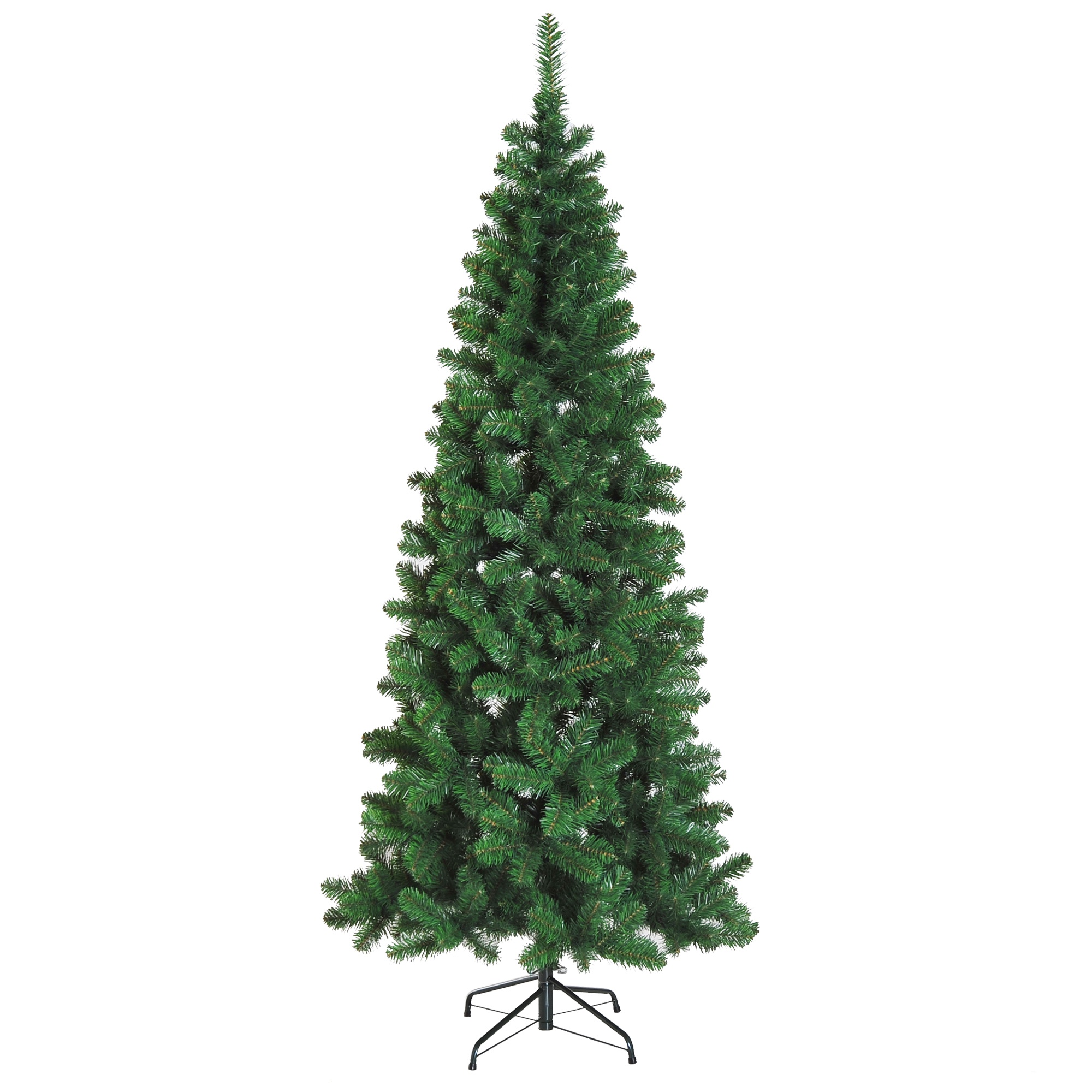 HOMCOM albero di natale 210 albero di natale slim albero di natale ecologico albero di natale folto 210 Verde Φ81 × 210cm