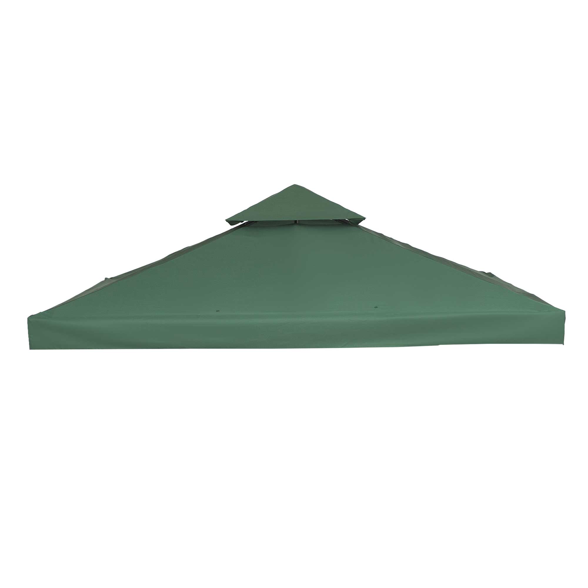 Outsunny Telo Gazebo 3x3 di Ricambio Tetto Sostitutivo per Gazebo da Giardino Doppio Tetto Verde Aosom italy