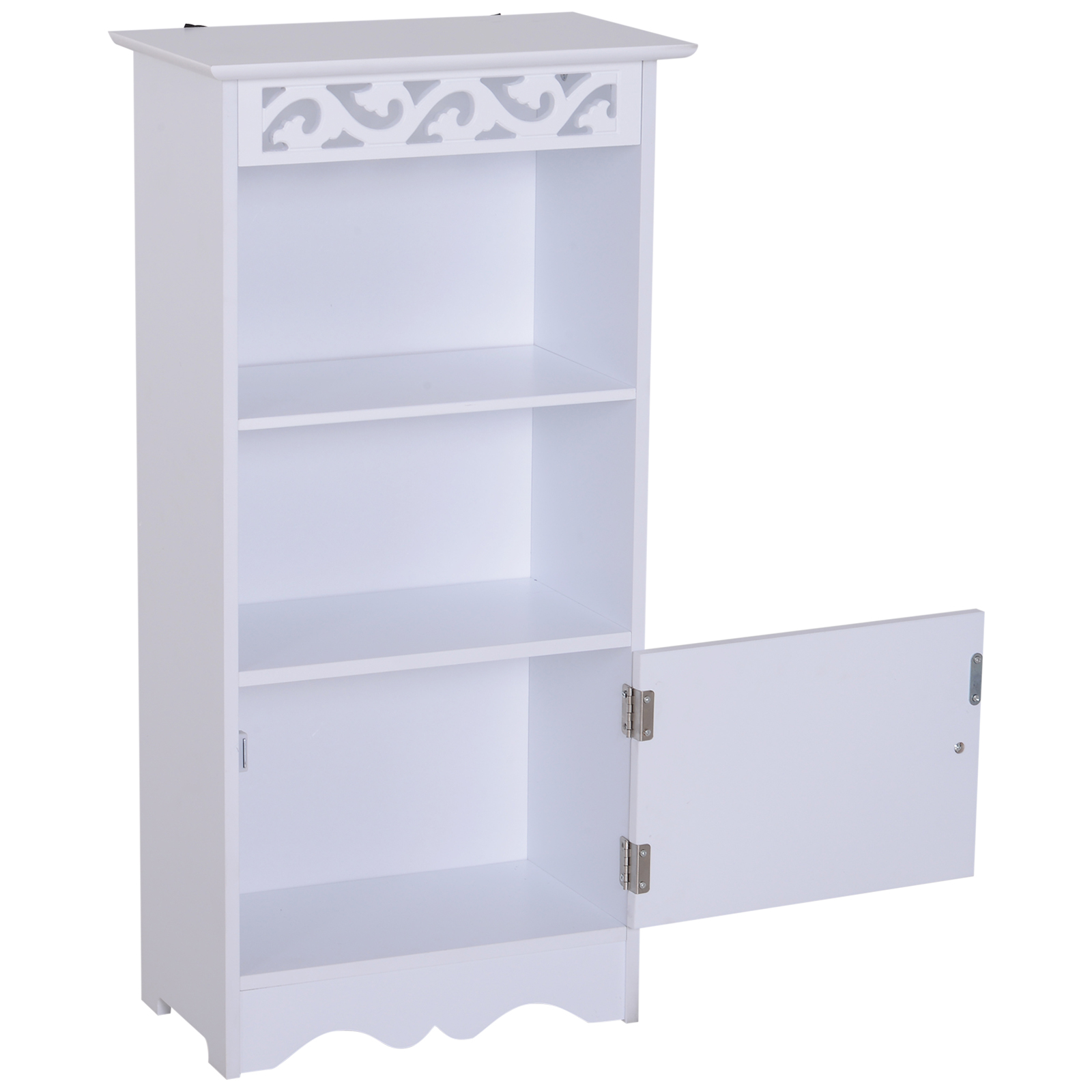 bianco colore 23,5 x 23 x 80 cm GOTOTOP Armadietto da bagno a 3 strati