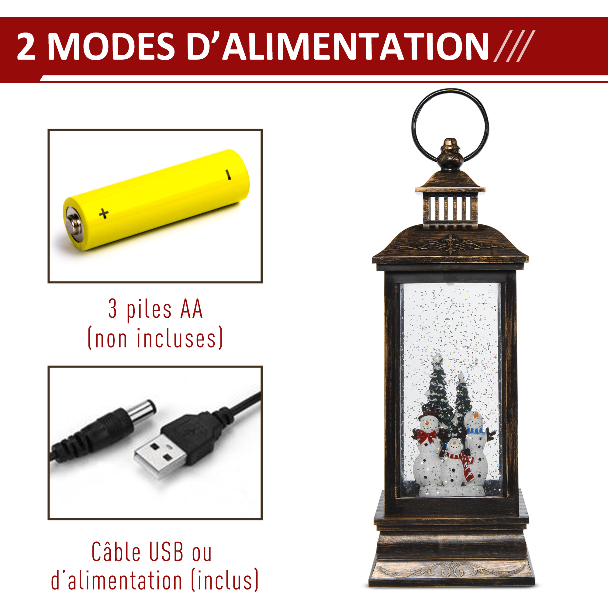 Lanterne à neige de Noël – Lanterne boule à neige LED tourbillonnante, boule à neige tourbillonnante, lanterne boule à neige lumineuse de Noël, lanterne décorative pour Noël, festival, cadeaux Lanterne à neige de Noël – Lanterne boule à neige LED tourbillonnante, boule à neige tourbillonnante, lanterne boule à neige lumineuse de Noël, lanterne décorative pour Noël, festival, cadeaux