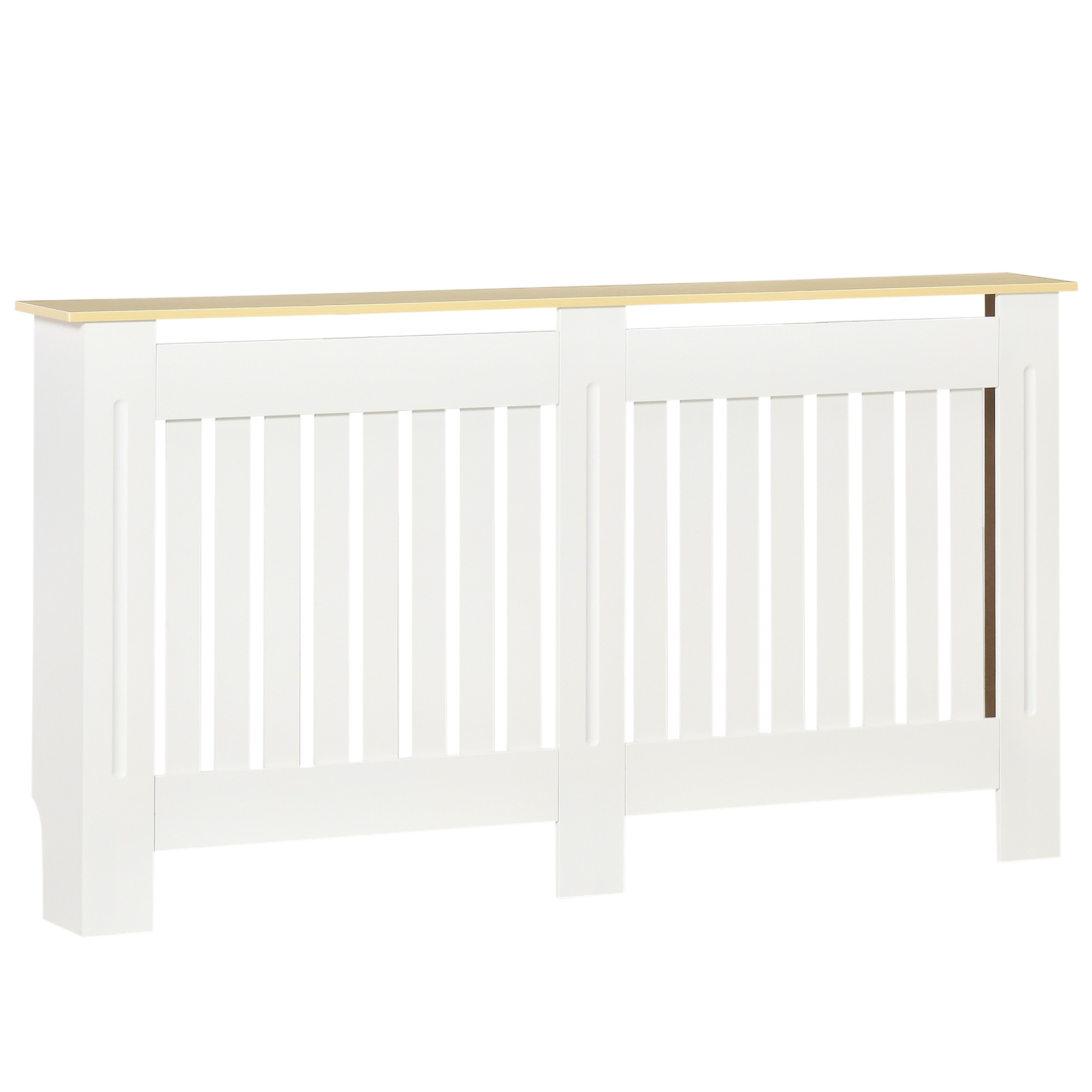 HOMCOM Cache-radiateur 152x19x83 cm en MDF Blanc