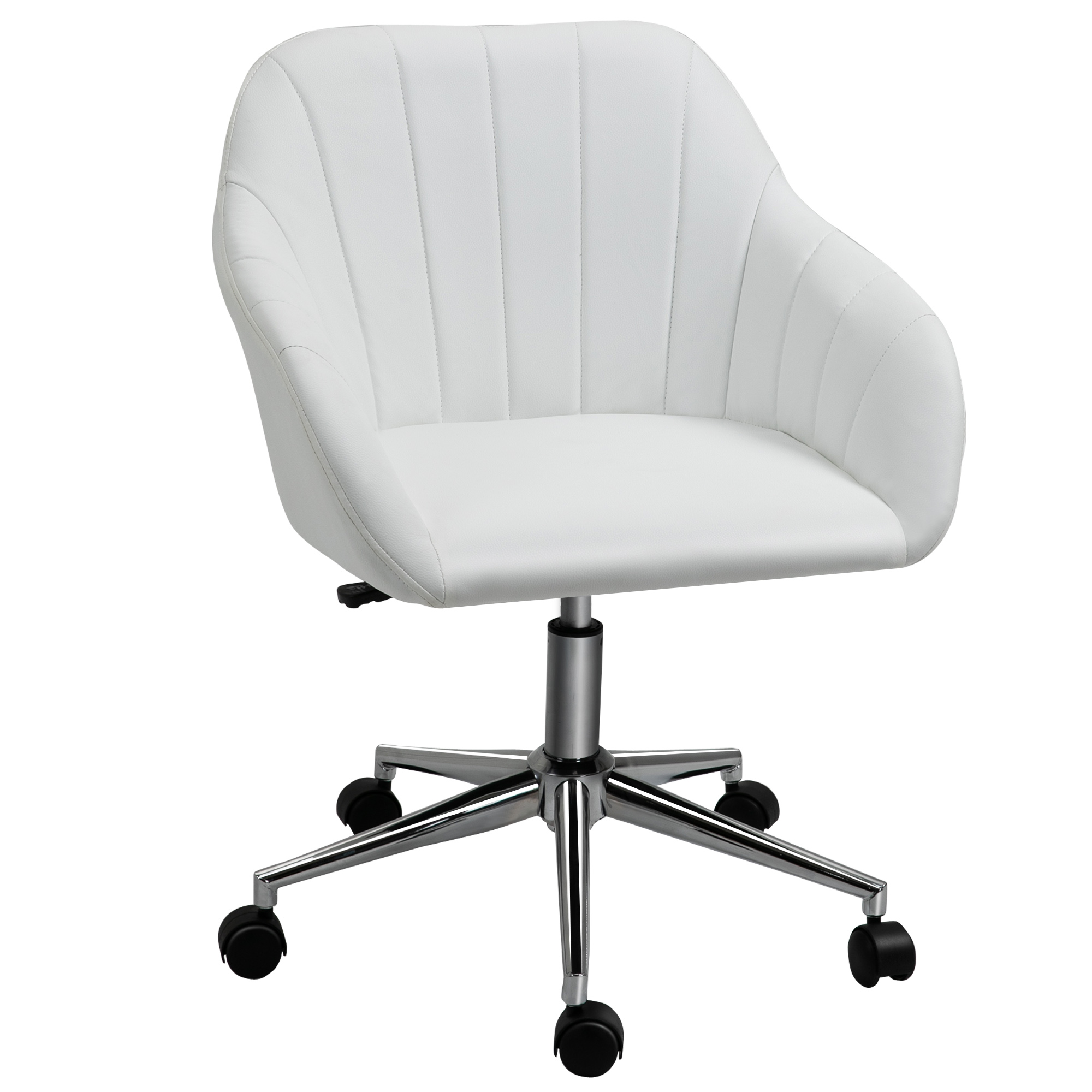 Vinsetto Chaise de bureau ergonomique 60x59x79-89 cm Blanc