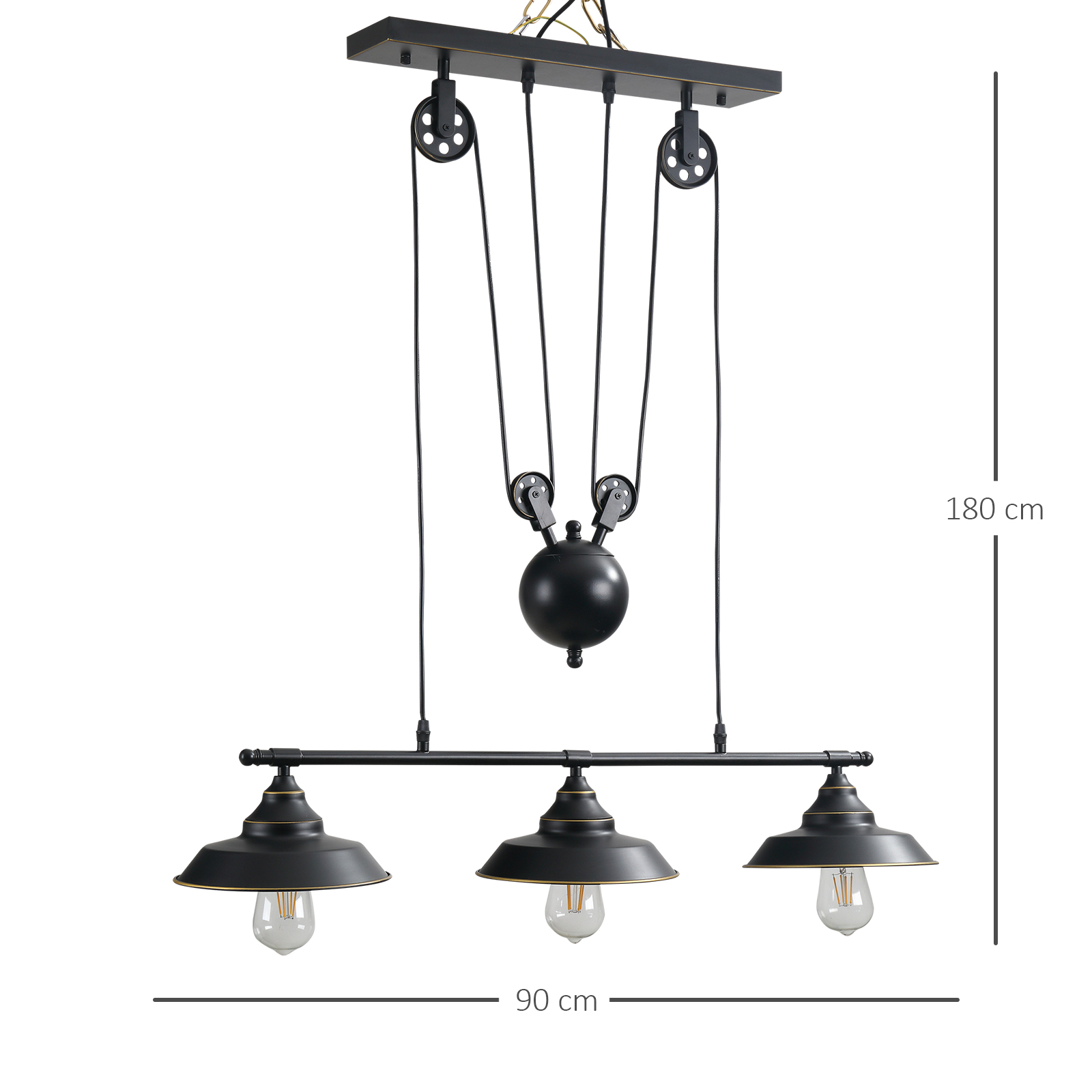 DC VOLTAGE Pendelleuchte Mit Verstellbarer Kette - Industrielle Deckenlampe E27 Für Küche & Wohnzimmer