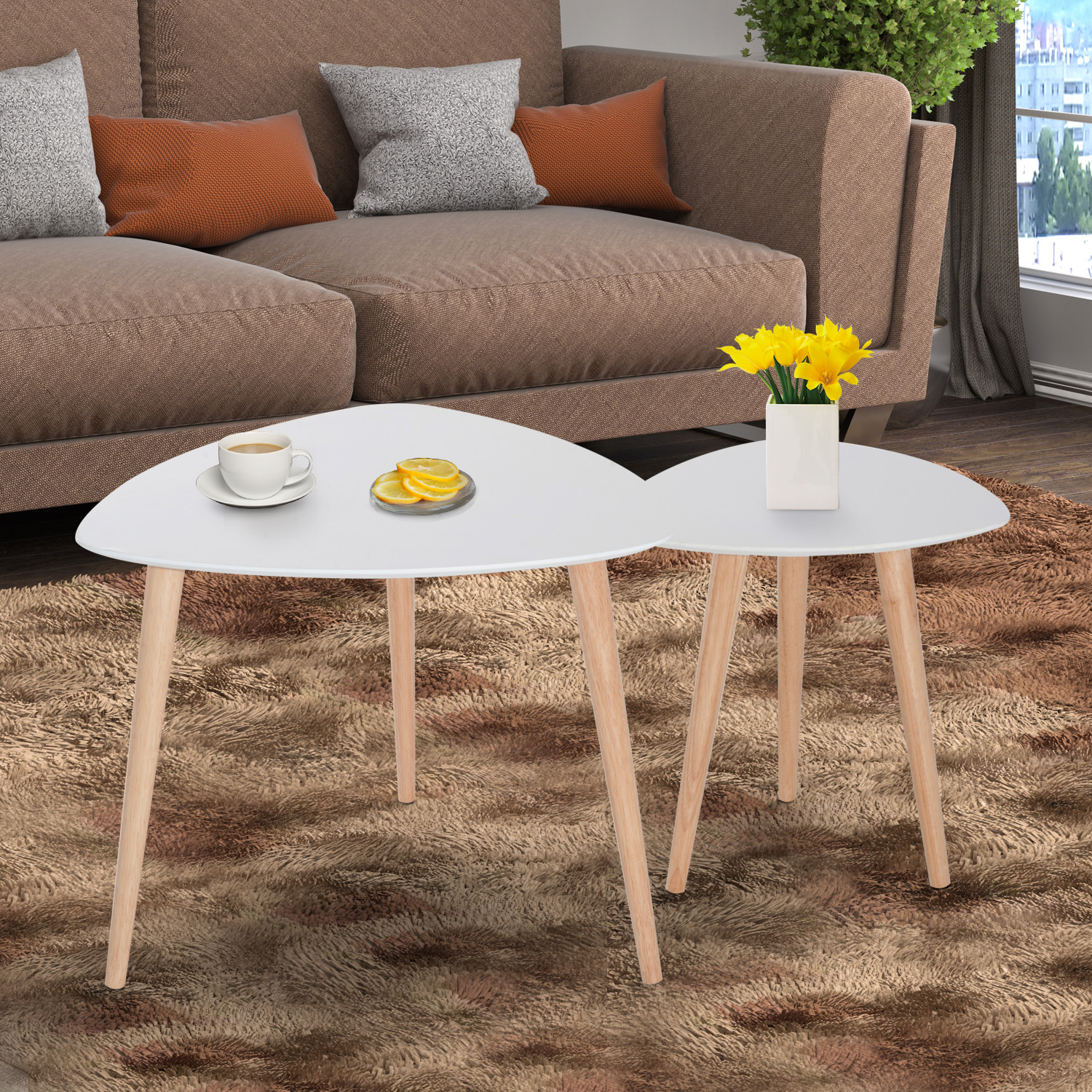 Couchtisch Weiss 2er Set