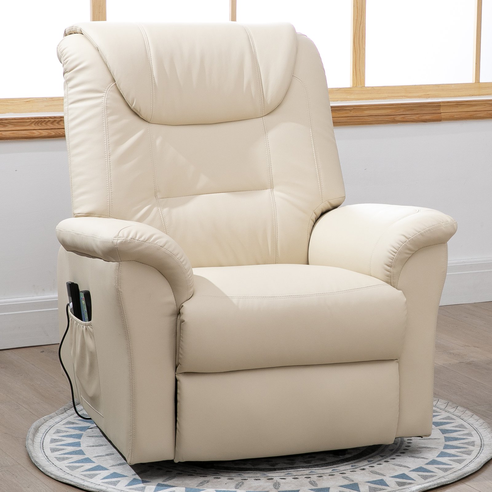 HOMCOM Massagesessel Relaxsessel Mt Aufstehhlfe, Nkl. Fernbedenung