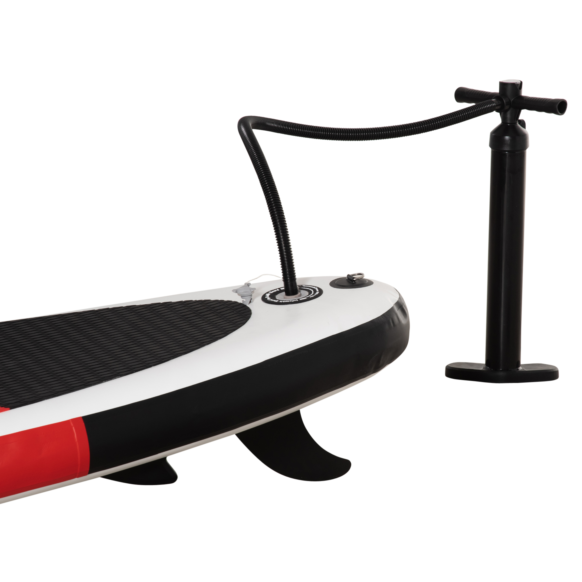 Outsunny Stand Up Paddle Board Inflatable Set, Non-Slip Deck with Aluminium Paddle & ISUP Accessories, White