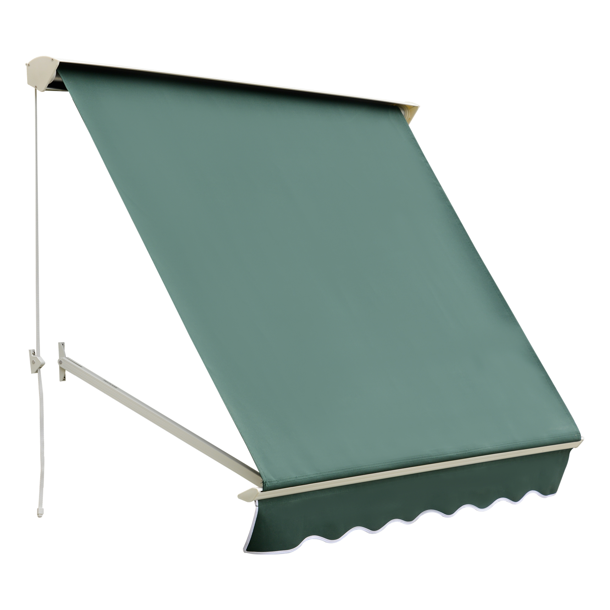 Outsunny Tenda da Sole a Caduta con Rullo Avvolgibile e Angolazione Regolabile 0-120°, 180x70cm, Verde