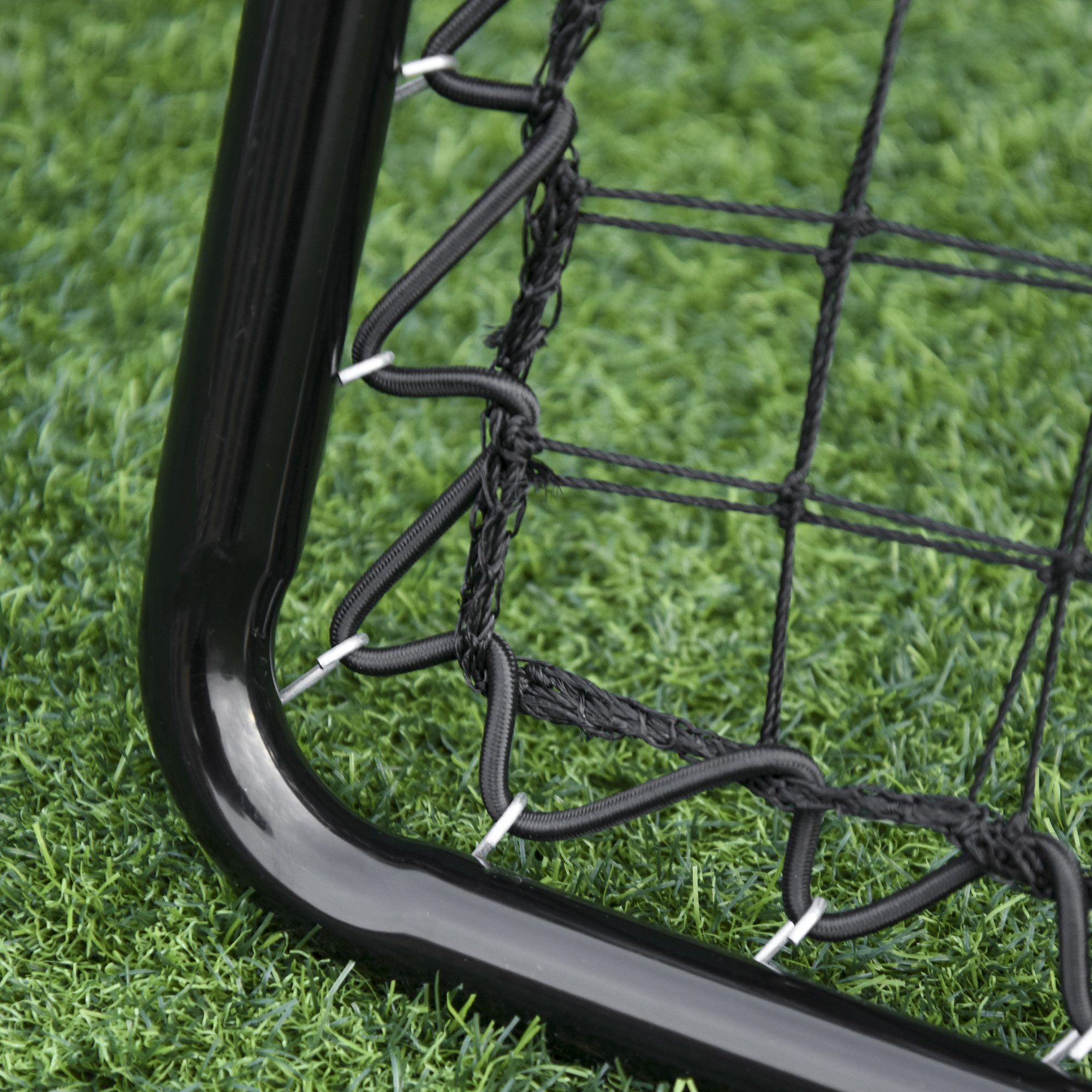 HOMCOM Rebounder Net for Football, Baseball, Basketball, Double Sided, Angle Adjustable Training Aid, 75L x 75W cm