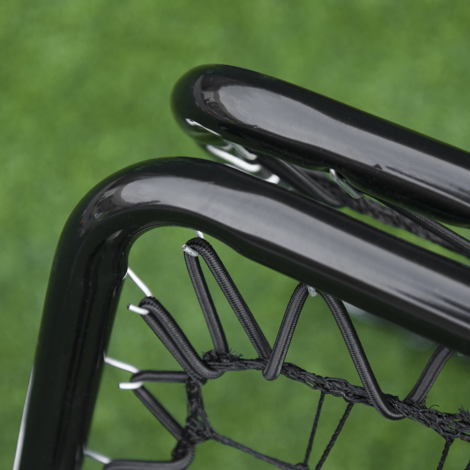 HOMCOM Rebounder Net for Football, Baseball, Basketball, Double Sided, Angle Adjustable Training Aid, 75L x 75W cm