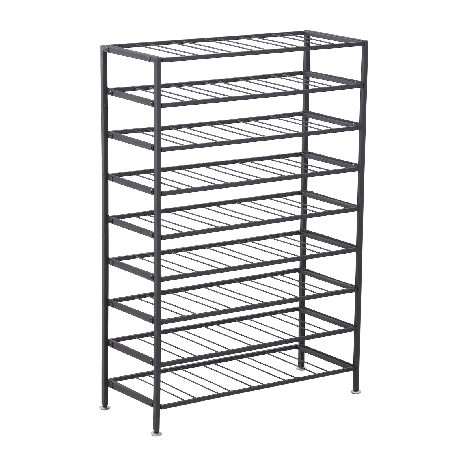 54 Bottles Wine Rack 9-Tier Metal Holder Stand Display Organizer Storage Shelf | Aosom Ireland
