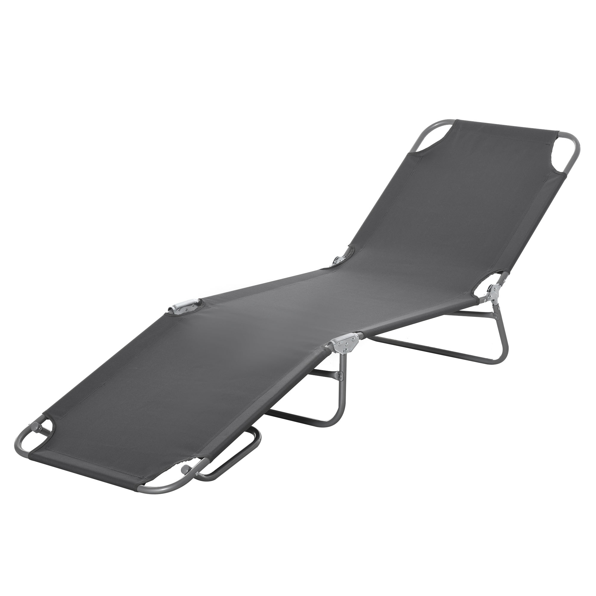 Reclining Beach Chaise Lounge Folding Chair Adjustable Sleeping Bed
