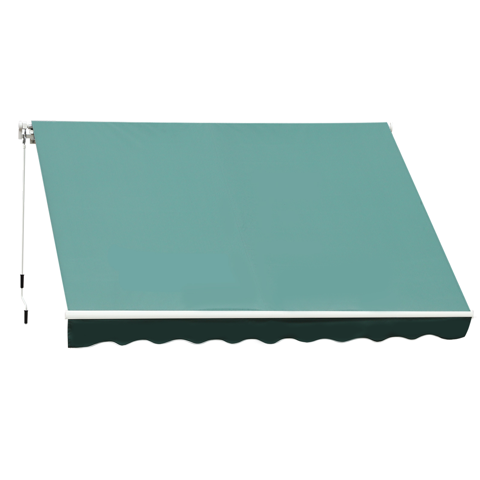 Outsunny Toldo Manual Retráctil Plegable con Manivela 295x245 cm Toldo Enrollable Aluminio Protección Solar para Ventanas Puertas Balcón Beige