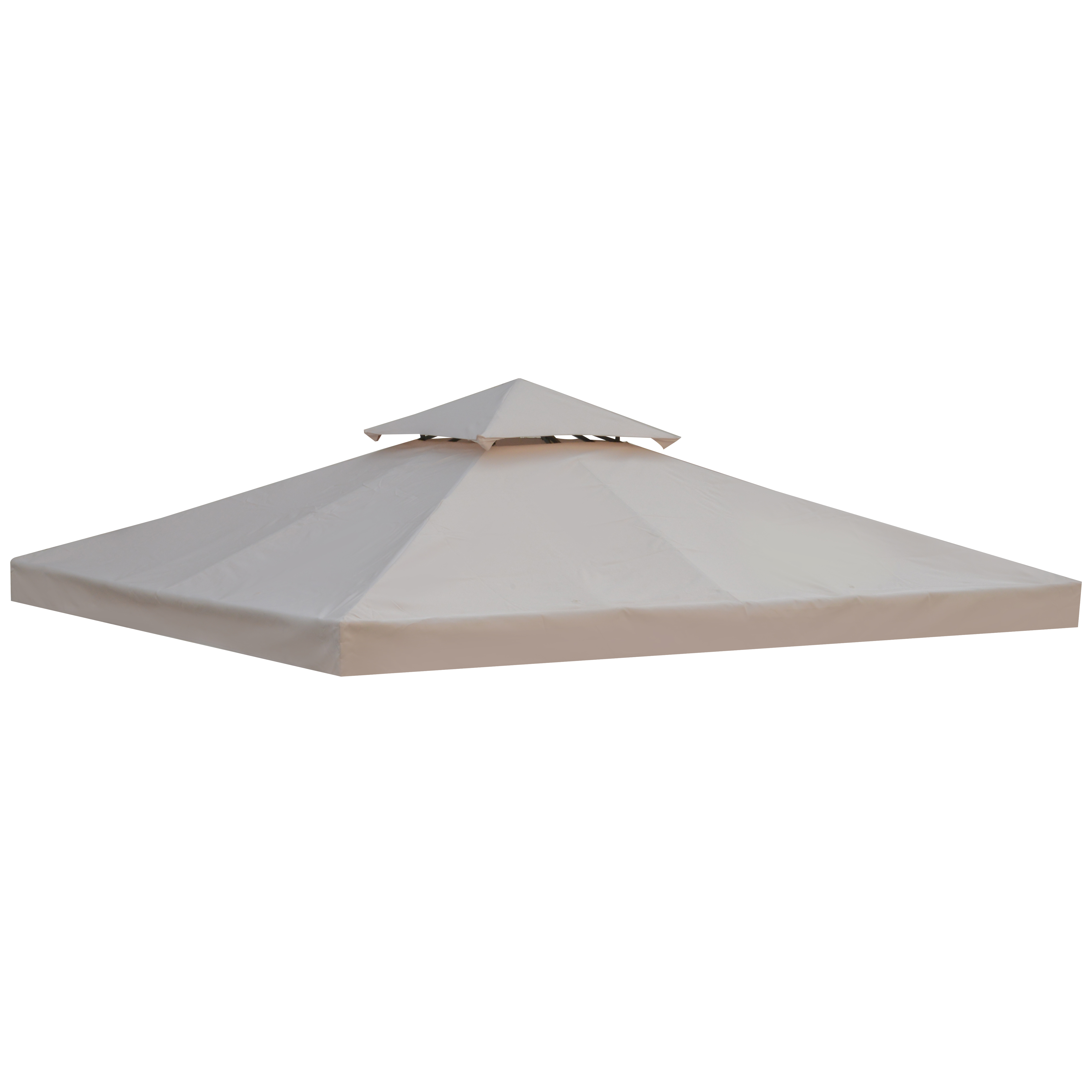 Outsunny Techo Reemplazo para Carpa 3x3 m Pabellón de Poliéster para Jardín Terraza Aire Libre Exterior - Color Crema