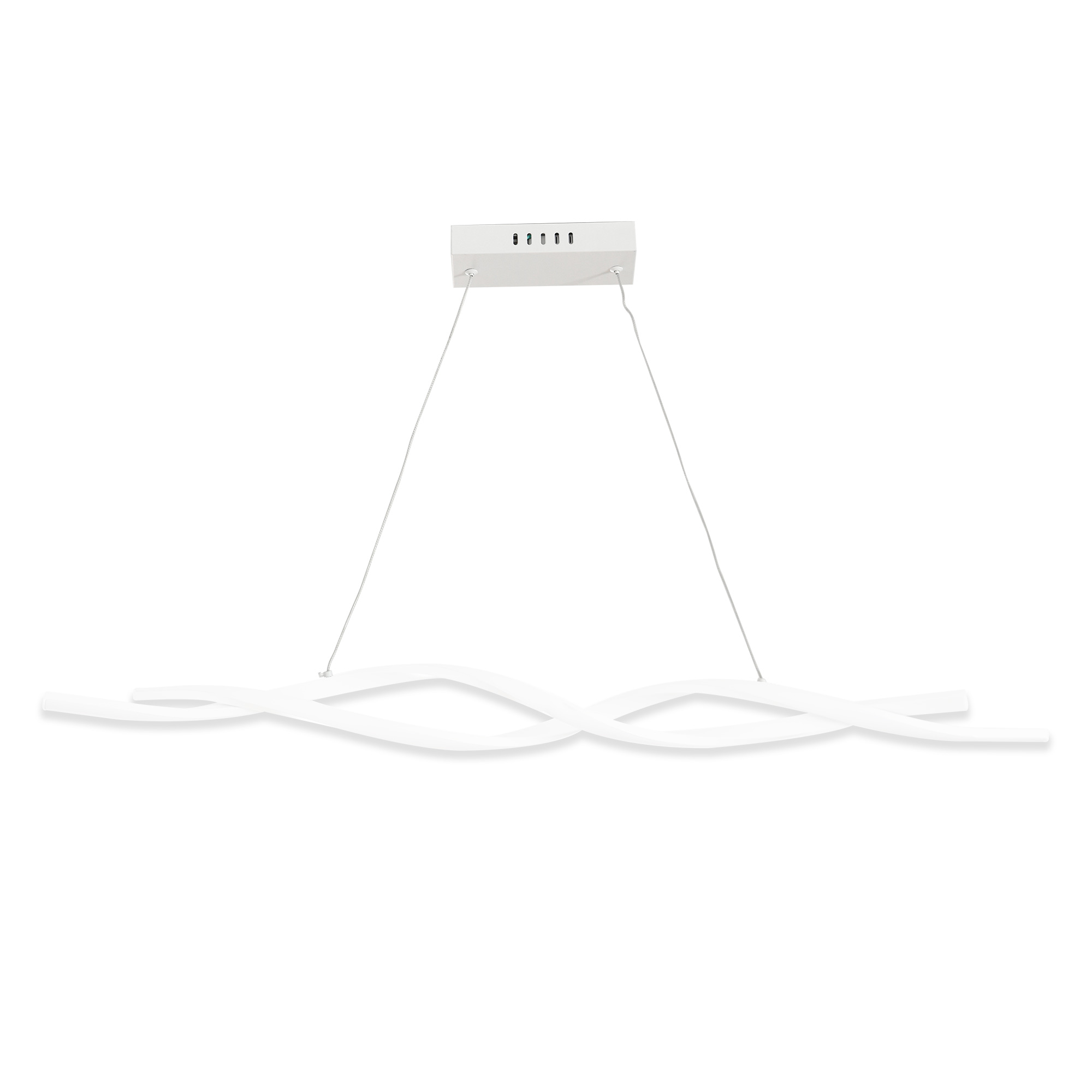 HOMCOM Lampadario LED Sospeso Ondulato, Altezza Regolabile, Illuminazione Moderna Casa e Ufficio Luce Fredda 6500K