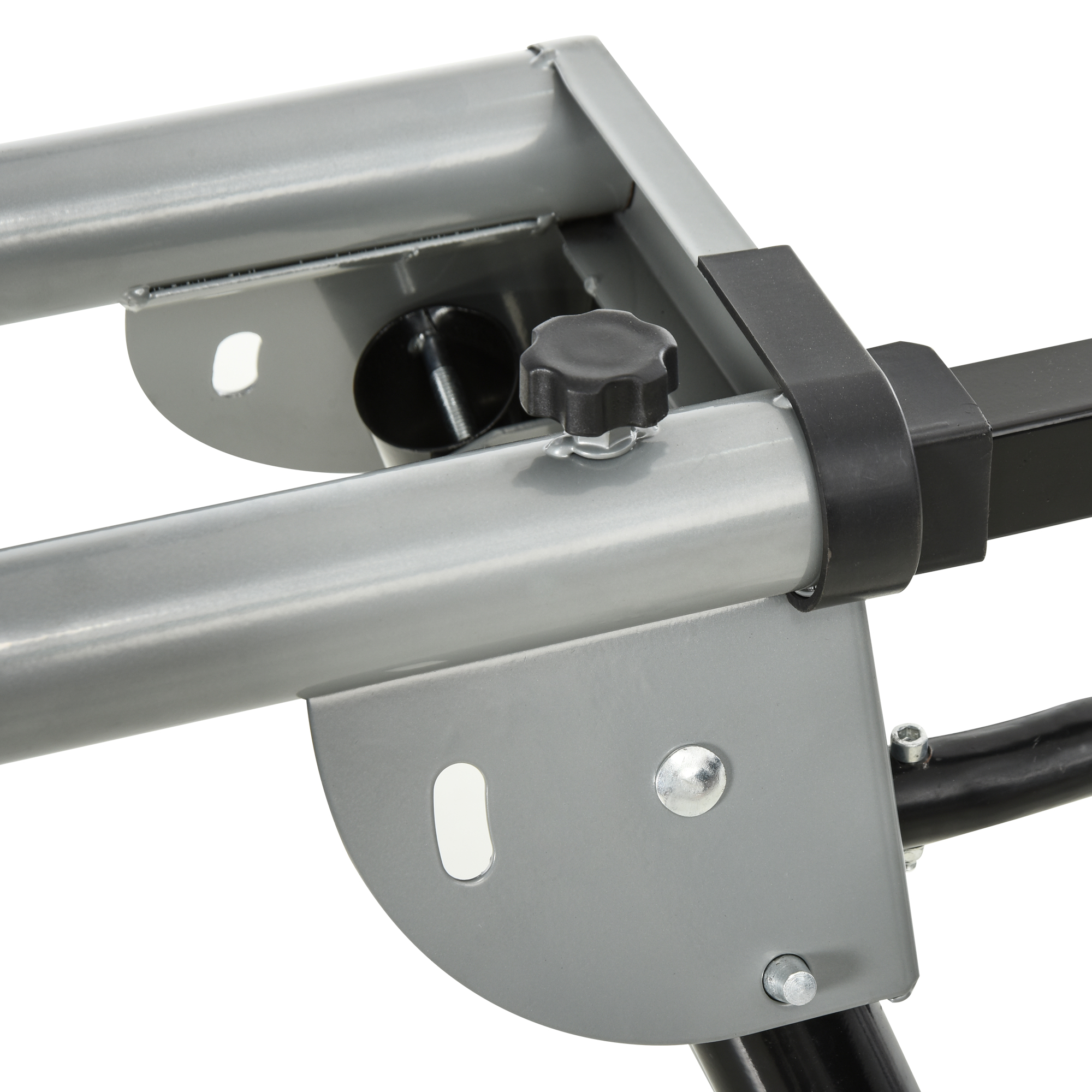 DURHAND Miter Saw Stand with Extensions, Sawhorse for Cutting Logs, Foldable with Wheels Max Load 150 Kg, Black and Grey