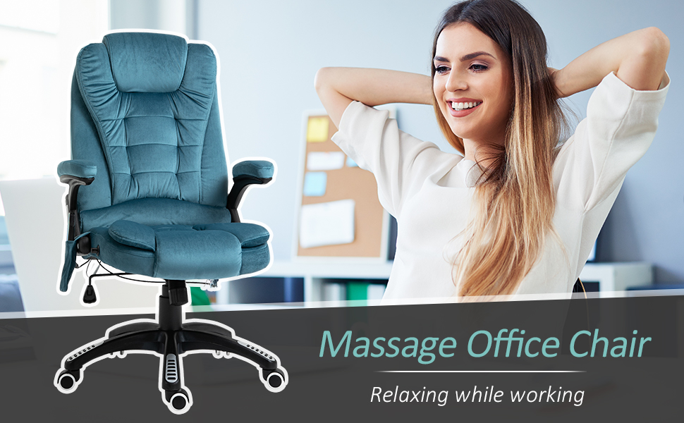Vinsetto Massage Office Chair Recliner Aosom UK